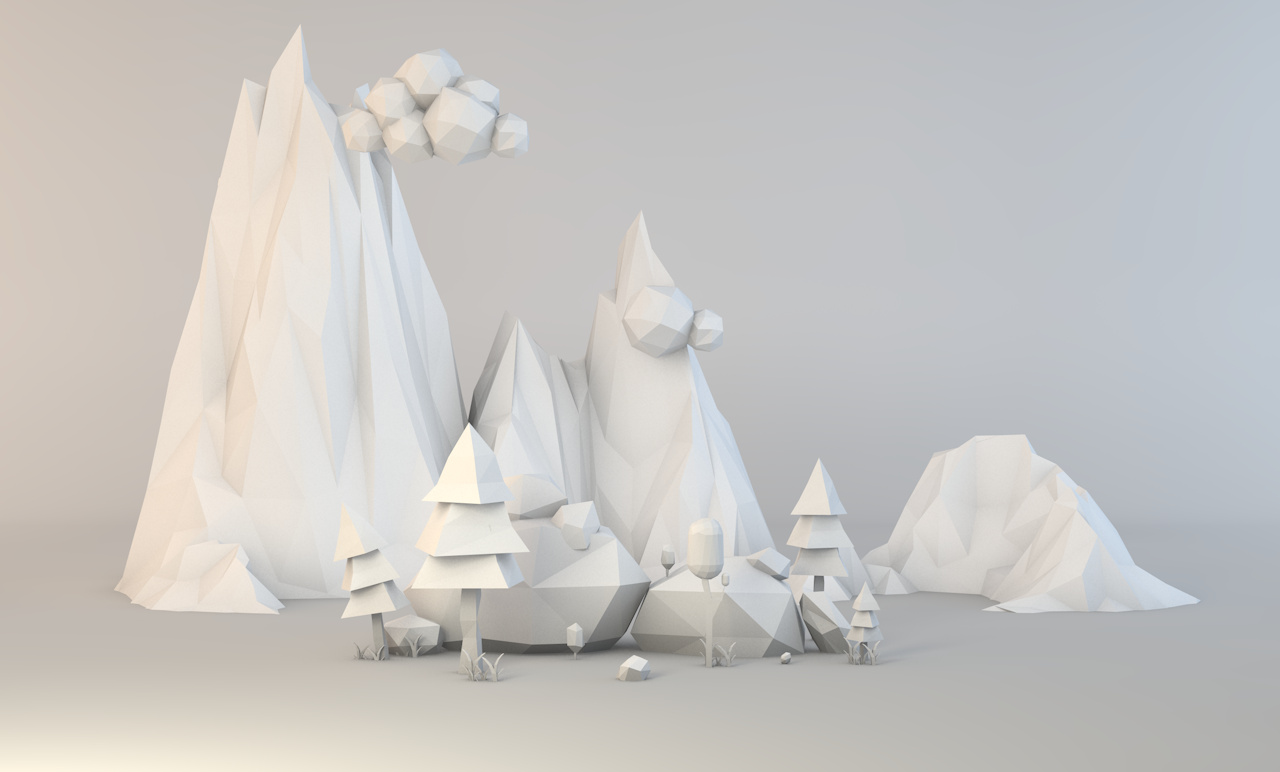 C4D教程-手把手教你实现Low poly风格