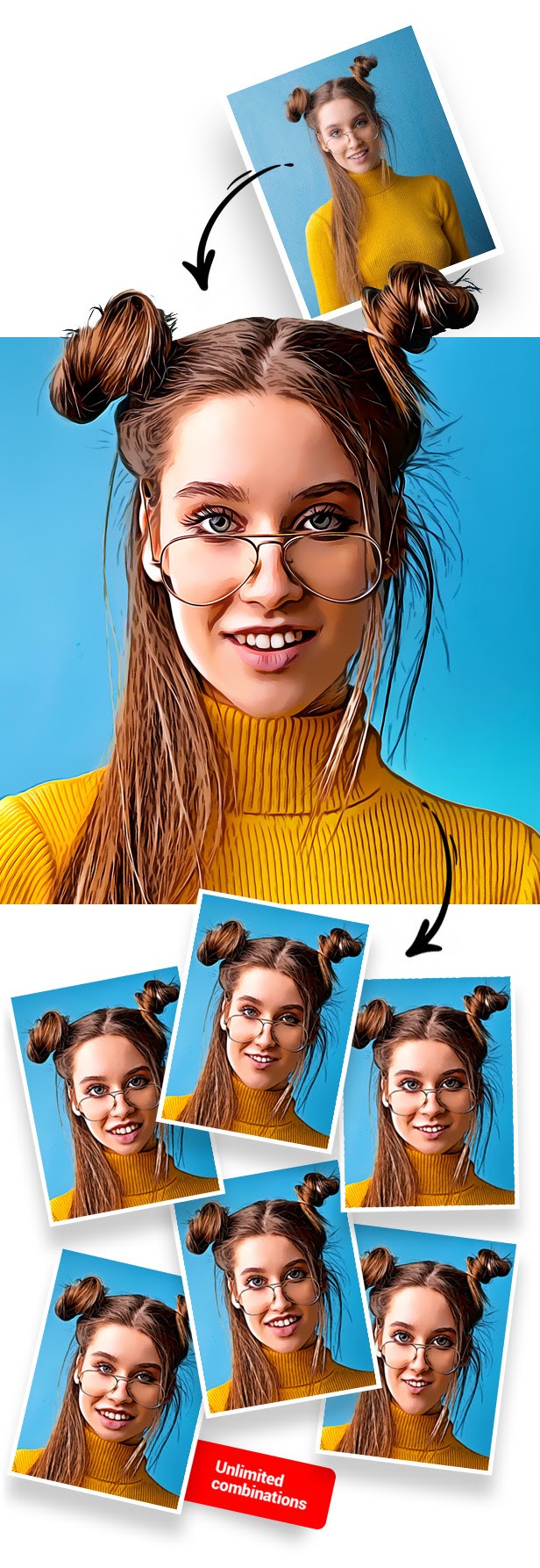 PS插件!卡通人物漫画风格一键生成插件Cartoon Maker汉化中文版