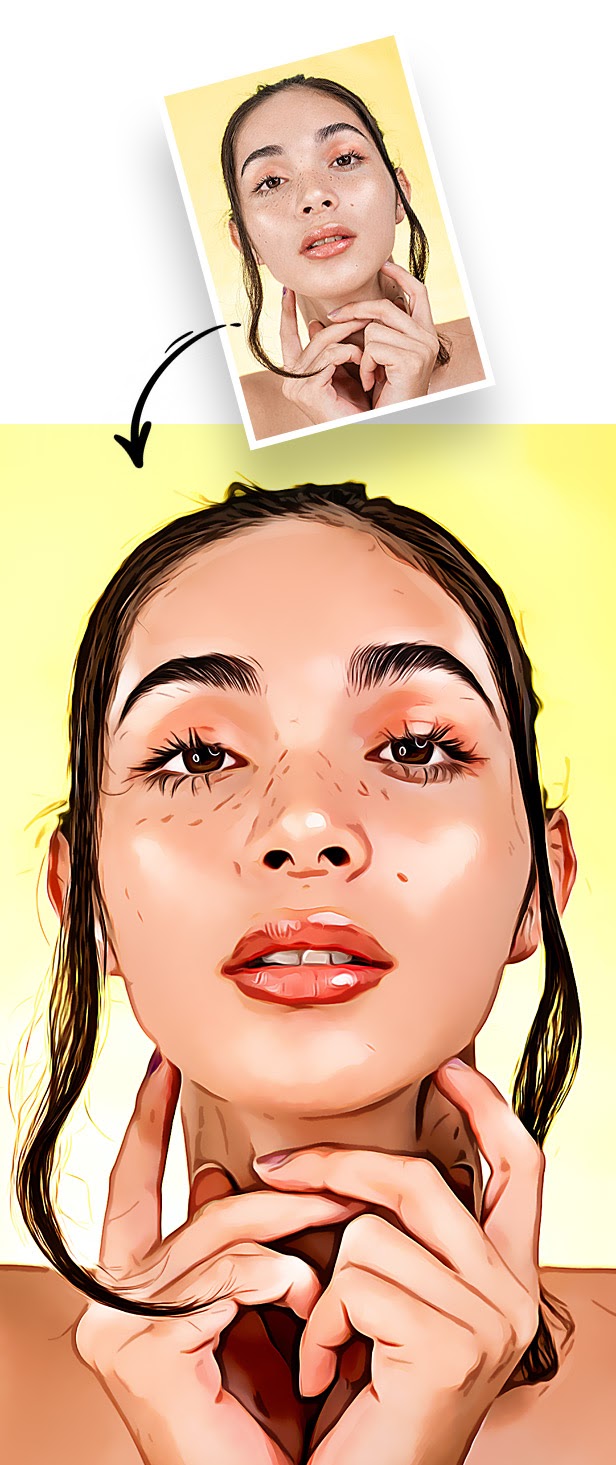 PS插件!卡通人物漫画风格一键生成插件Cartoon Maker汉化中文版